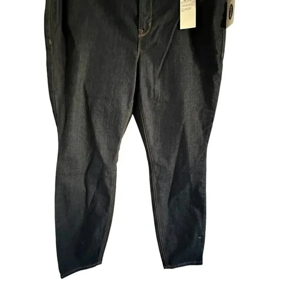 Old Navy Stretch Super Skinny Womens Jeans Plus Sz 22 Short Dark Wash New - Picture 4 of 14